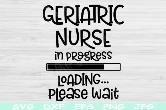 Geriatric Nurse Svg in Progress Loading
