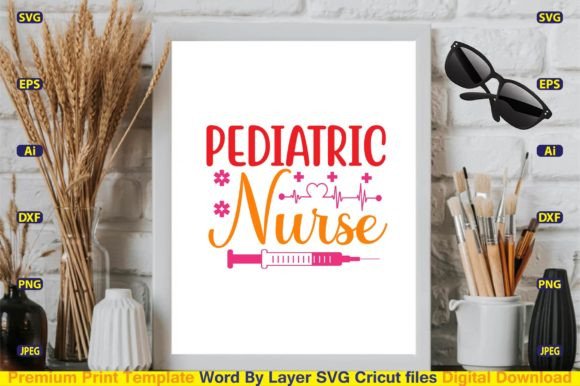 Pediatric Nurse SVG Design Cut Files