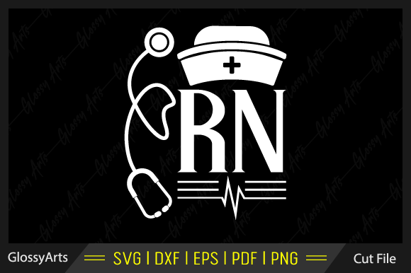 RN Nurse Svg Printable Cut File